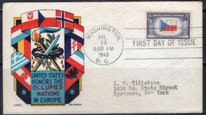 1943 Staehle First Day Cover - Overrun Countries - Czechoslovakia - Picture 1 of 1