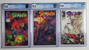 Spawn #1, #2, #9 CGC 9.0 to 9.6 Bundle of 3 Keys Todd McFarlane Image Comics - Picture 1 of 7