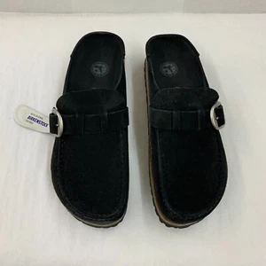 Birkenstock New w/ Box Buckley Black Suede Leather Narrow Width Select Size - Picture 1 of 5