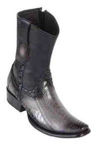 Bota Western King Exótica PIERNA DE AVESTRUZ GRIS Cremallera Lateral Media Pantorrilla D 479B0538 - Imagen 1 de 3