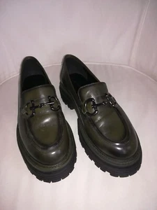 BAGATT Chunky Loafers Halbschuhe olivgrün Glattleder Damen Gr 39 - Bild 1 von 11