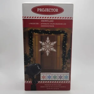 Snowflake Projector Christmas Hanukkah Light Automatic Color Changing 15 Ft - Picture 1 of 6