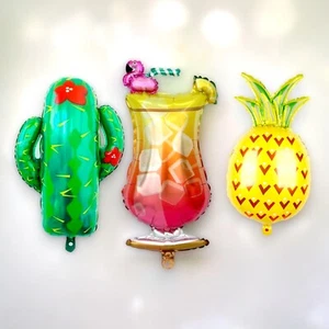 Globos de copa de vino flamenco cactus piña globos de fiesta hawaianos - Imagen 1 de 2
