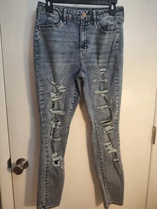 SO Ultimate High Rise Jeggings Jeans Size 11L/30W Blue Denim - Picture 1 of 3