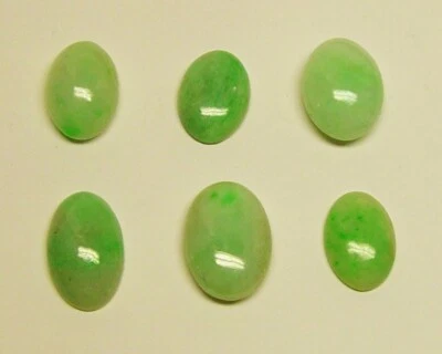 GENUINO JADE JADE CABUJÓN OVALADO 6 verde claro buen grosor translúcido Foto 1 de 4