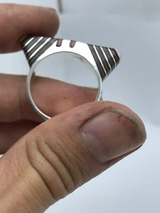 Anillo duro de plata de ébano tuareg cuerno, tan hermoso etnia tuareg Los DOS CUERNOS TUA - Imagen 1 de 4
