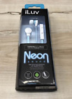 iLuv Neon Sound High Performance Earphones ~ iPhone / Android Compatible ~ NEW!