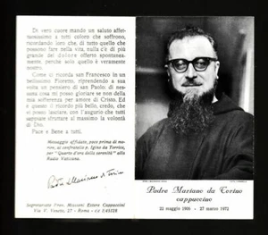 SANTINO PADRE MARIANO DA TORINO CAPPUCCINO (holly card, canivet) - Picture 1 of 2
