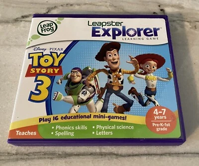 Leapfrog Leapster Explorer LeapPad TOY STORY 3 Game Cartridge In Box - Image 1 of 3