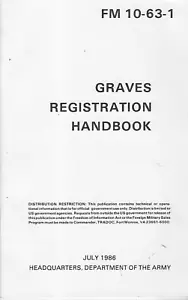 Historical book Graves Registration Handbook - Picture 1 of 1