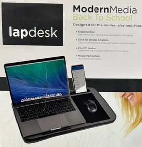 LAPDESK modern media angled pillow laptop phone tablet Docking station mouse pad - Afbeelding 1 van 6