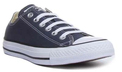 Converse All Star Ox Mujer Bajo Top Zapatilla de Lona Azul Marino Talla UK 3-7 - Imagen 1 de 4