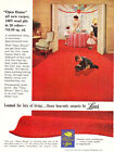 1960 Lees Carpets: Open House All New Carpet Vintage Print Ad