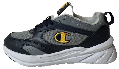 Champion Boys Size 4Y Gray Black Low Top Sneakers Sporty Athletic Shoes Grey - Image 1 of 4