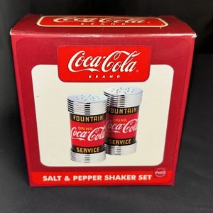 New Coca-Cola Collectibles , Fountain Service Salt And Pepper Shaker Set - Picture 1 of 6