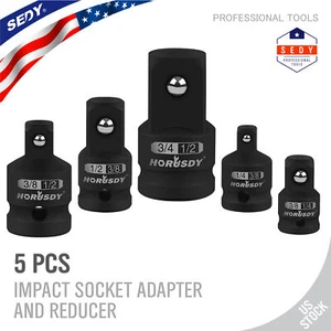 Paquete de 5 adaptadores reductores de impacto de aire de trinquete de accionamiento de 3/8" 1/4" 1/2" 3/4" - Imagen 1 de 7