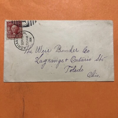 Adrian, Michigan, Lenawee County (1828-Date) 1904 Number Duplex Cancel - Image 1 of 2