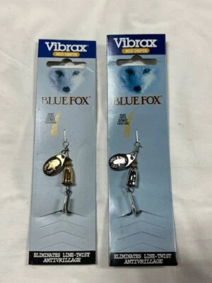 1 Blue Fox Vibrax Spinner Fishing Lure Size 0