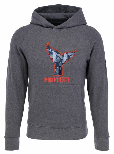 SACAI Felpa con cappuccio unisex DERBE HAMBURG BS_WHALE FIN GOTS