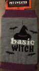 dog sweater basic witch for winter season or halloween size Medium