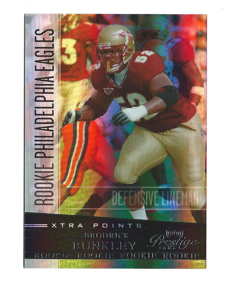 2006 Playoff Prestige Xtra Points Black #165 Brodrick Bunkley Rookie Eagles /25 - Image 1 of 1