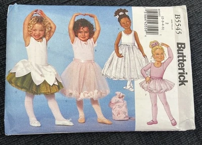 Children's ballarina costume sewing pattern Butterick B5545 uncut Size 2 3 4 5 - Image 1 of 4