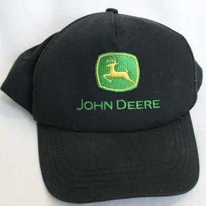 John Deere Mütze Cap Snapback schwarz gesticktes Logo 100% Baumwolle - Bild 1 von 9