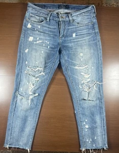 Lucky Brand Jeans Womens 6/28 Sienna Slim Boyfriend Distressed Low Rise Denim - Picture 1 of 4
