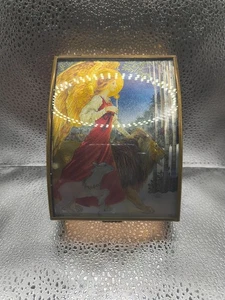 The Angel, The Lion and the Lamb antique vintage glass box - Picture 1 of 4