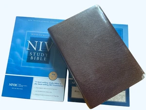 NIV Study Bible 2002 Burgundy Bonded Leather 1984 SEALED - Bild 1 von 10