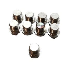 9Pcs Fastenal 1/2" Hex Head Drain Plug 316L Stainless Steel, Flanged CL150, BSPT - Picture 1 of 4