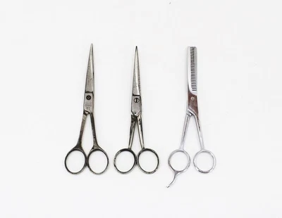 3x Haarschneideschere Haarschere 2x antik 1x Effilierschere Frisörschere - Bild 1 von 4