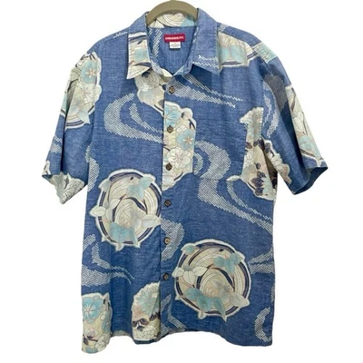 Camisa De Colección Y2K Para Hombre Med Union Bay Informal Hawaiana Abotonada Algodón Cuello Foto 1 de 4