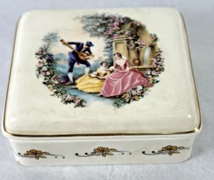 Vintage Lord Nelson Keramik quadratische Schmuckschatulle - Kinder Design Sammlerstück - Bild 1 von 17
