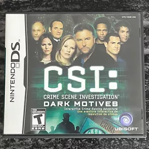 CSI Dark Motives Nintendo DS 2007 Ubisoft Crime Scene Investigation Completo En Caja Original - Imagen 1 de 6