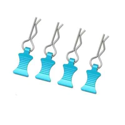 4pcs Metal Body Clip RC Car Shell Fixed R Pin w/Tab for SCX10 RGT TRX4 CC01 SMT - Image 1 of 4