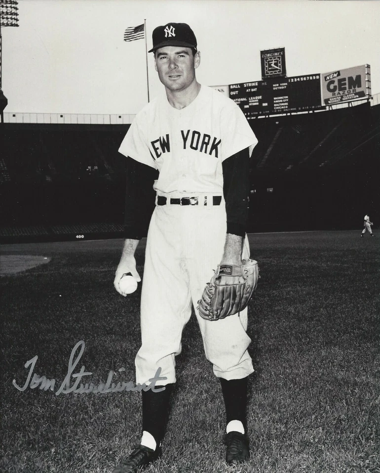 Tom Sturdivant Autographed 8x10 New York Yankees Free Shipping #2 - Image 1 of 1