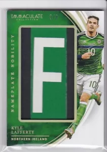 2018-19 Panini Immaculate #NN-KL Kyle Lafferty Nameplate Nobility Patch "F" 3/8 - Picture 1 of 2