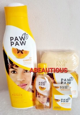 LUXE LABORATOIRE COSMETIC Paw paw Papaya Lotion 500ml+oil 60ml + Face cream 25ml + soap 4pcs Set