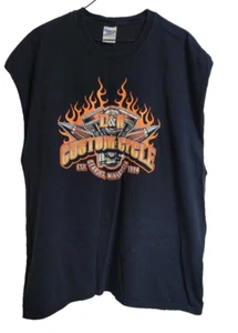 Herren T-Shirt 2XL D&M Custom Cycle Searles Minnesota ärmellos Tee - Bild 1 von 2