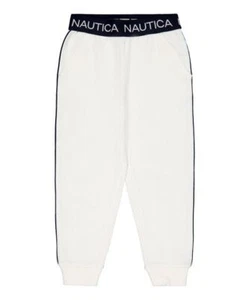 MSRP $35 Nautica Marshmallow & Black Piping Joggers Marshmallow Size 6 - Picture 1 of 1