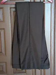 EMPORIO ARMANI Flat Front Tuxedo Pants, Solid Black, 33" Waist - NEW - Picture 1 of 10