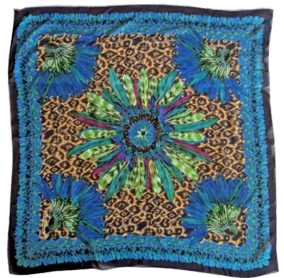 Bufanda de seda Sarah James 34x34 🔥 Hermosa abstracción vintage - Auténtica años 80 Foto 1 de 4