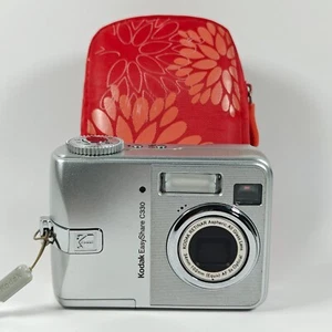 Kodak EasyShare C330 Digital Camera 4.0MP 3x Zoom Silver Retro 2000s Tech & Case - Picture 1 of 17