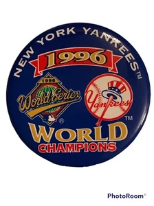 Vintage 1996 New York Yankees World Series World Champions 2-1/2" Button Pin Back - Bild 1 von 2