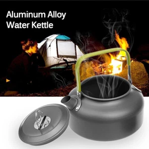 0.8L/1.2L/1.8L Outdoor Camping Kettle Aluminum Tea Kettle Coffee Pot w/ Bag H7U9 - Picture 1 of 11