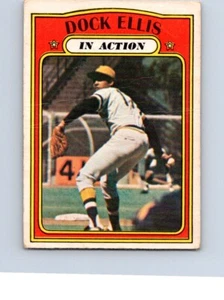 BASEBALL CARD O-PEE-CHEE 1972 PITTSBURGH PIRATES DOCK ELLIS IN ACTION NO209 - Picture 1 of 2