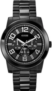 Reloj para hombre Guess multifunción esfera negra chapado en iones negro U0264G3 - Imagen 1 de 1