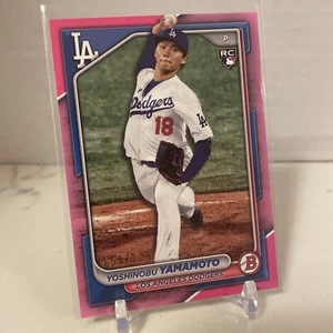 2024 Bowman - Pink Border #36 Yoshinobu Yamamoto /175 (RC) - Picture 1 of 2