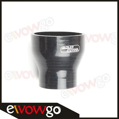 3" To 2.25'' inch Straight Reducer Silicone Coupler 4Ply Hose Pipe Black - Image 1 of 4
